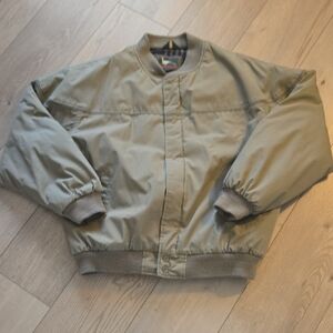Field & Stream Mens Bomber Jacket Lined Sz XL Olive Green